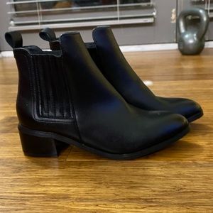 Alexander Wang style vegan leather booties 8.5